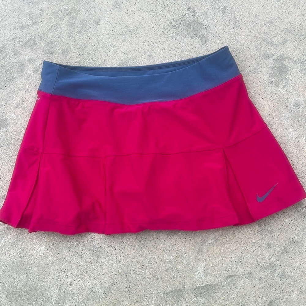 Nike Dri Fit Pink/Grey Pleated Tennis/Pickleball/Golf Skirt Women's Size M